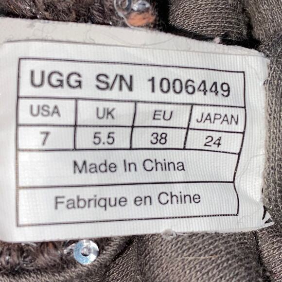 UGG Women’s Cardy Knit Brown Silver Pull On Winter Boots Size US 7 - Picture 11 of 11